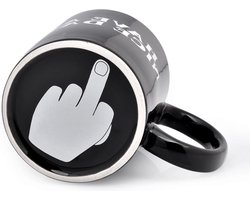 Distinctive Style 350ml Ceramic Mug - Have A Nice Day Middle Finger Tea Mug for Birthday Gift