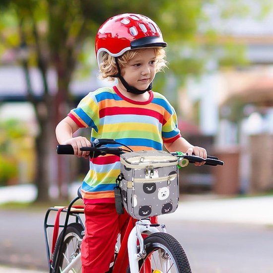 Fietsmand Kind - Roze Stuurtas voor Meisjes - Fietstas Kinderfiets met Driewieler van Widek — afbeelding 4