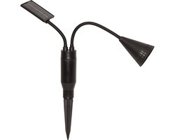 Star Trading Solar Spotlight Powerspot, zwart, verlichting, LED, schemersensor, warm wit, voor buiten, 34 cm