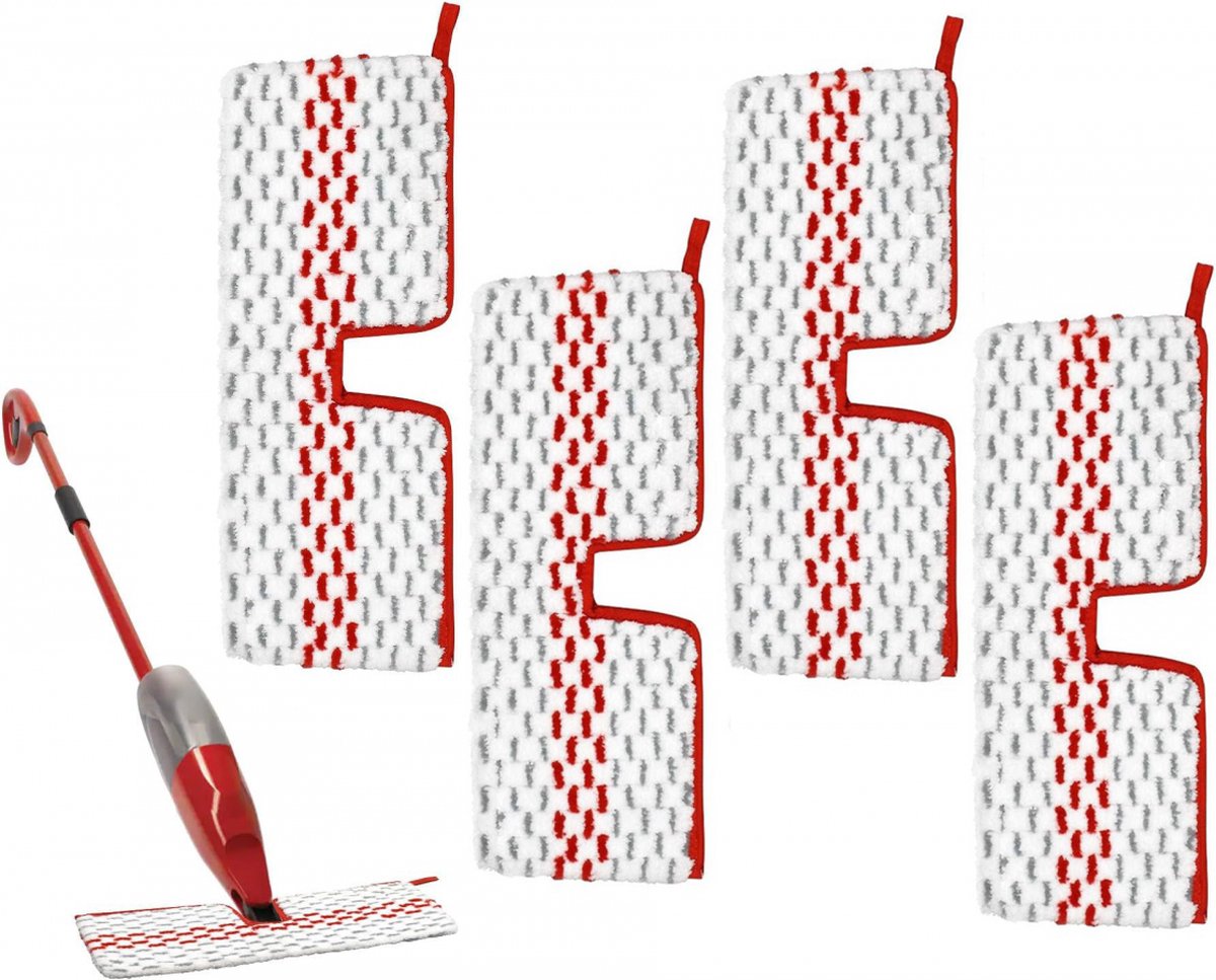 Goedkoopste 4 stuks - Dweilen navulling vloerdoek - Geschikt voor Vileda 1-2 Spray MAX/o-cedar ProMist Max - microvezel - vervanging - Herbruikbare microvezeldoek - Geschikt voor alle vloeren