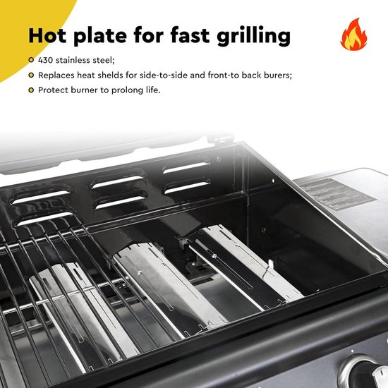 4 Verstellbare Heizplatten Für Gasgrill - 35,6 Bis 54,6 Cm, Ersatz Für Flavorizer Bars
