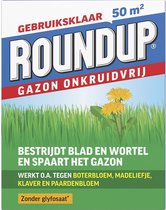 ROUNDUP® Lawn Weed-free 1kg - Contrôle les feuilles et les racines et protège la pelouse - Agit contre la renoncule, les marguerites, le trèfle et le pissenlit, entre autres