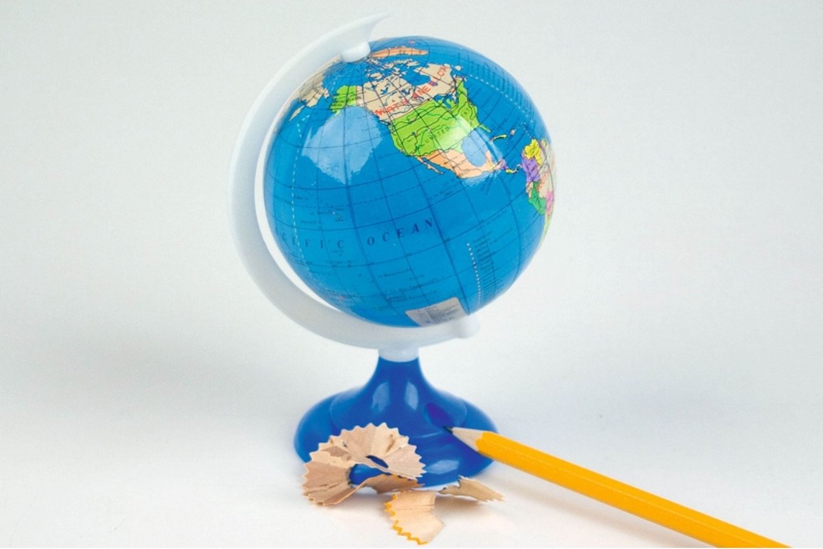 Goedkoopste Wereldbol puntenslijper 18 cm - Kantoor benodigdheden - Schoolspullen - Wereldbollen - Globes
