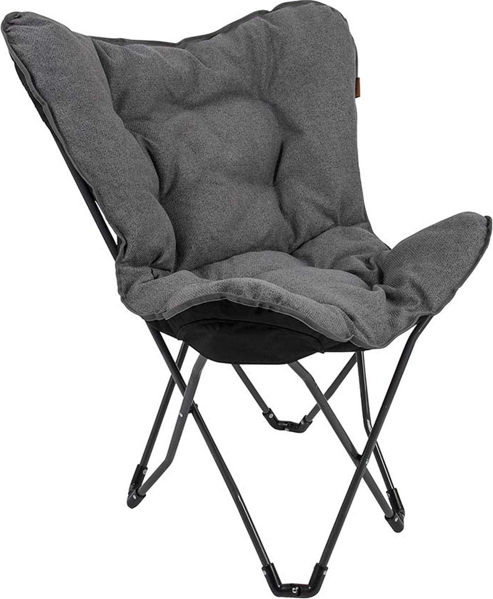 Bo-Camp - Urban Outdoor - Vlinderstoel - Grainger - M - Nika - Grijs