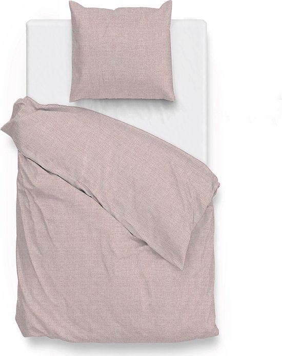 Zohome Dekbedovertrek Lino - Shell Nude - Dekbedovertrek 260x200/220cm - 100% Katoen - Linnen Look - Lits Jumeaux Extra Breed van Merkloos — afbeelding 3