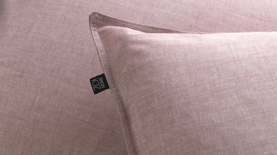Zohome Dekbedovertrek Lino - Shell Nude - Dekbedovertrek 260x200/220cm - 100% Katoen - Linnen Look - Lits Jumeaux Extra Breed van Merkloos — afbeelding 5