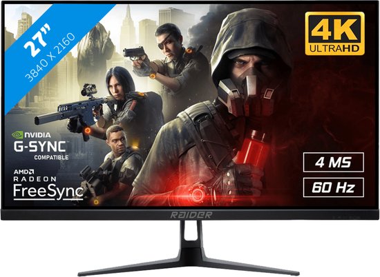 RAIDER 4K IPS PRO Gaming Monitor - 27 inch - 3840x2160 - Randloos design