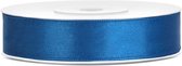 2x rouleaux de ruban satin / ruban cadeau bleu cobalt 12 mm