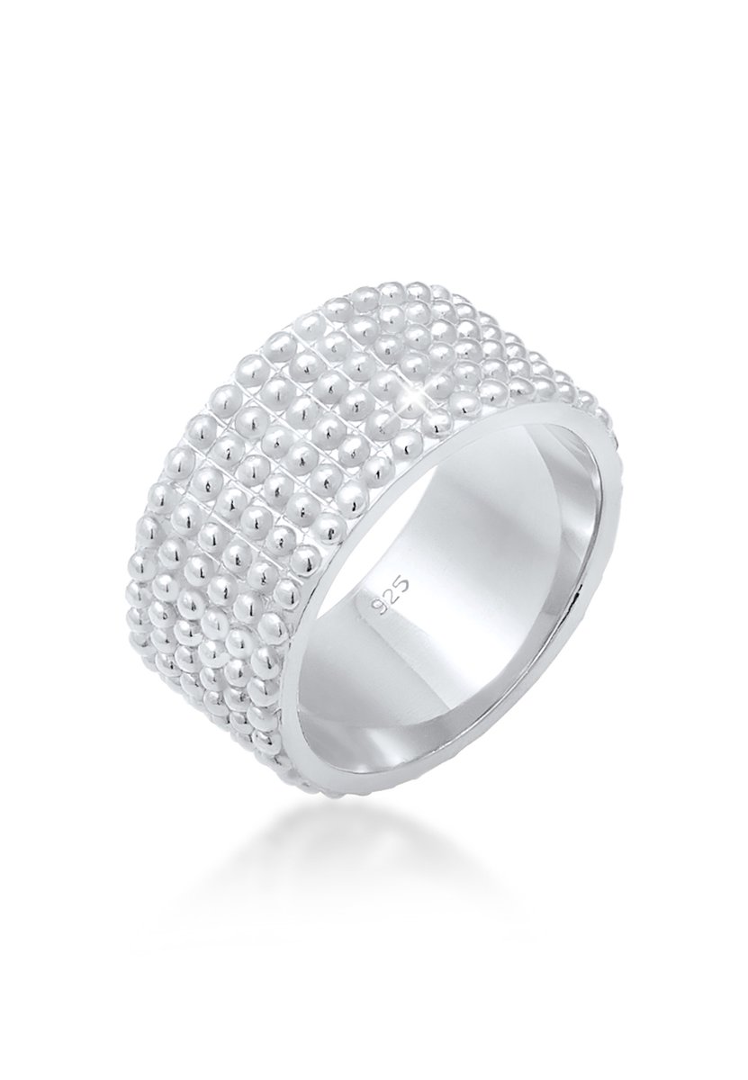 Elli - Ring - Basic Bandring Dots Trend Cool 925 Silber - Dames