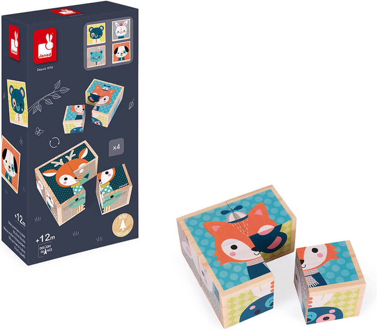 Janod Blokpuzzel Bosdieren