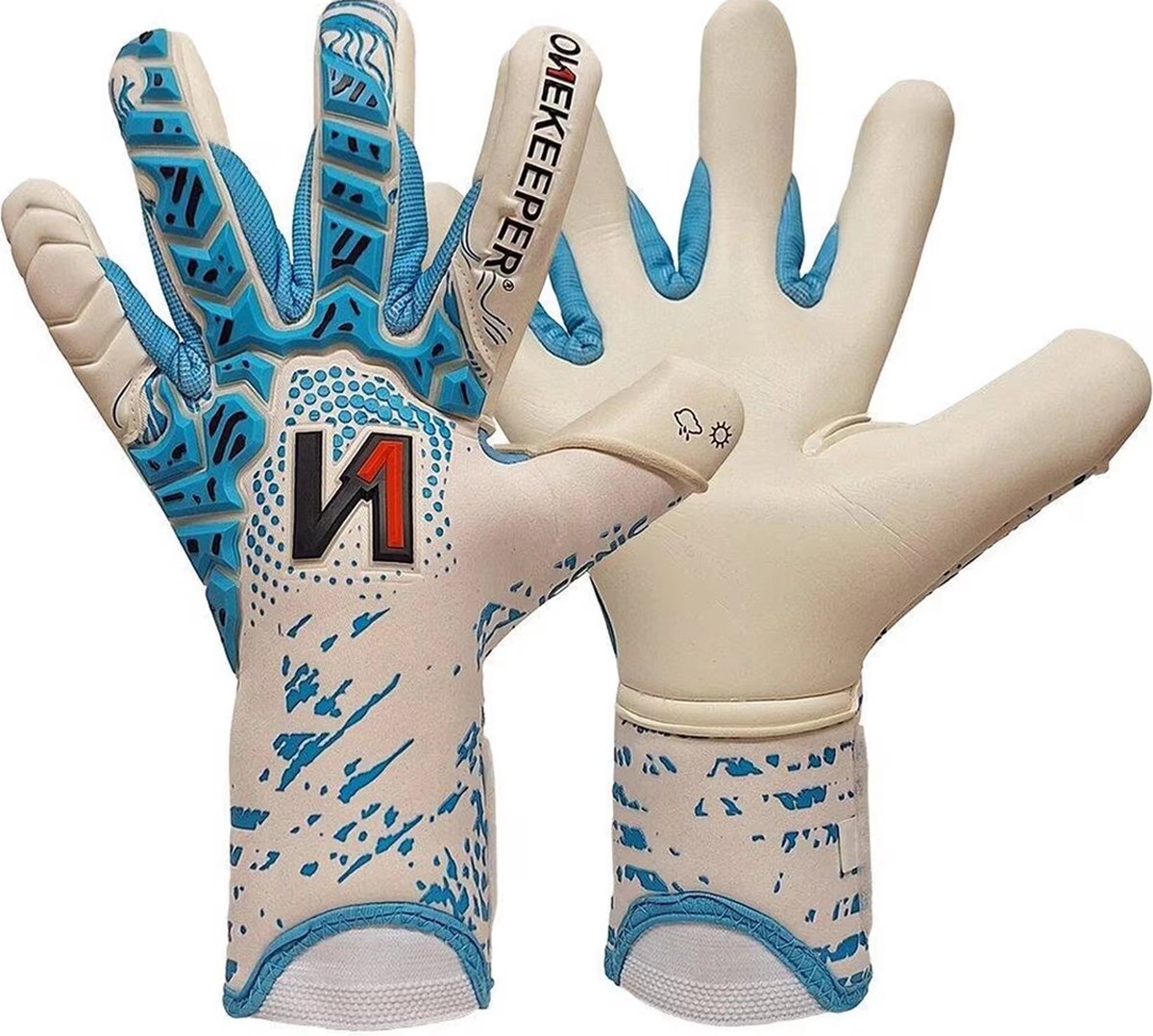 ONEKEEPER - Iconic - Keepershandschoenen - Maat 9 - Elastieke Band - Strapless - Antislip - Rubber Punchzone