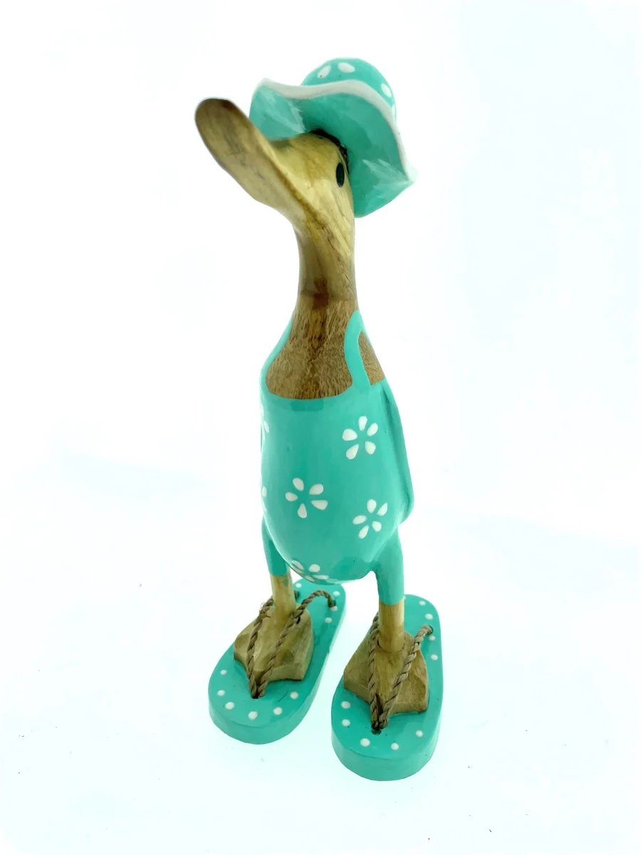 Houten eend Floris S turquoise