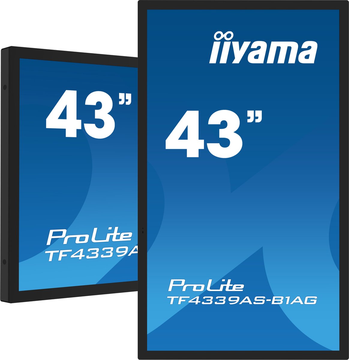 iiyama ProLite TF4339AS-B1AG public display Touch, HDMI, DisplayPort, LAN, USB, Audio