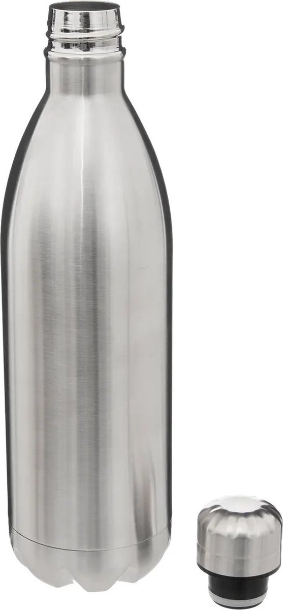 5five RVS Geïsoleerde Fles - 1L, Zilver
