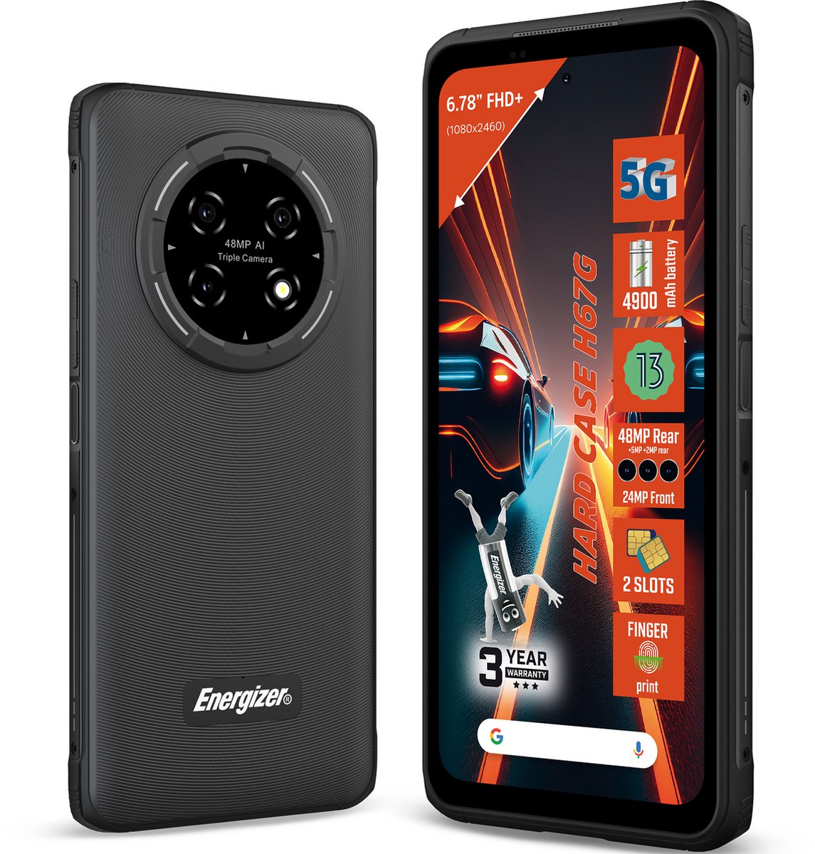 Energizer H67g Hardcase - 128 Gb Zwart
