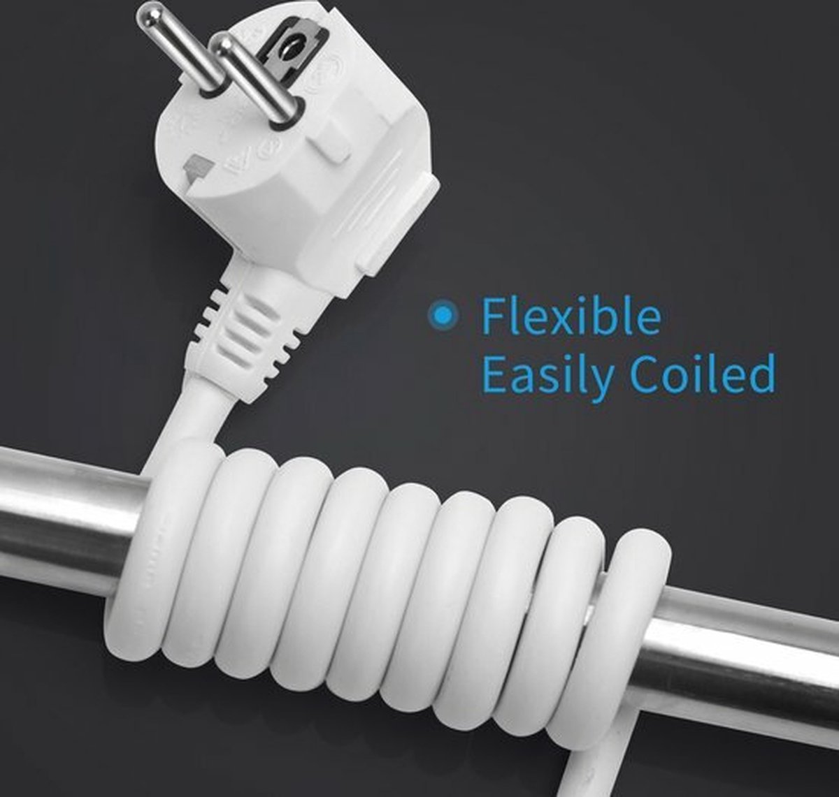Wit Verlengsnoer – 10 Meter, 3x1,5 Mm², 3500W, 16A – Ideaal Voor Klussen En Apparaten Met Afstand