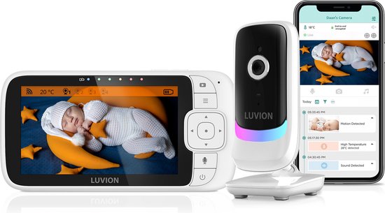 Foto: Luvion essential connect babyfoon met camera n app uitbreidbaar tot 4 baby camera s premium hd wifi baby monitor