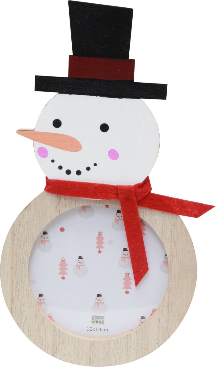 Deknudt Frames sneeuwman S66FK2 - foto: 10x10 cm wit