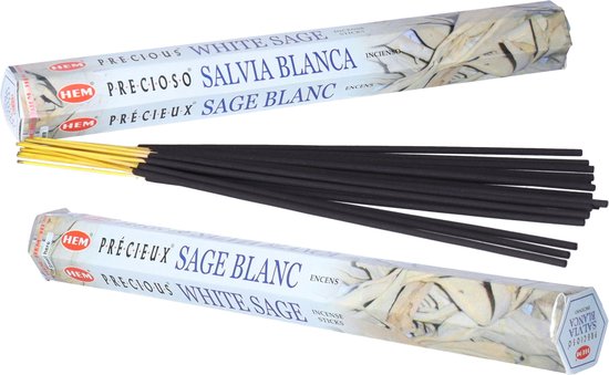 3 pakjes wierook stokjes witte Salie