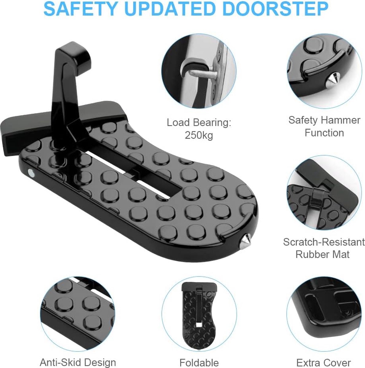 Auto Dakkoffer Opstap - 2 in 1 - Auto opstap - Deur auto opstap - Dakdrager - Auto deur opstap - Deuropstap - met veiligheidshamer - Autodeur opstap - Dakkoffer opstap - Auto Dakkoffer Opstap – foto 4