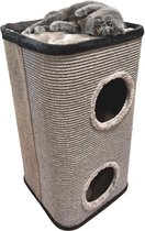 Krabton - Cattower - krabpaal - Krabton voor katten - grijs- 40 x 40 x 76 cm