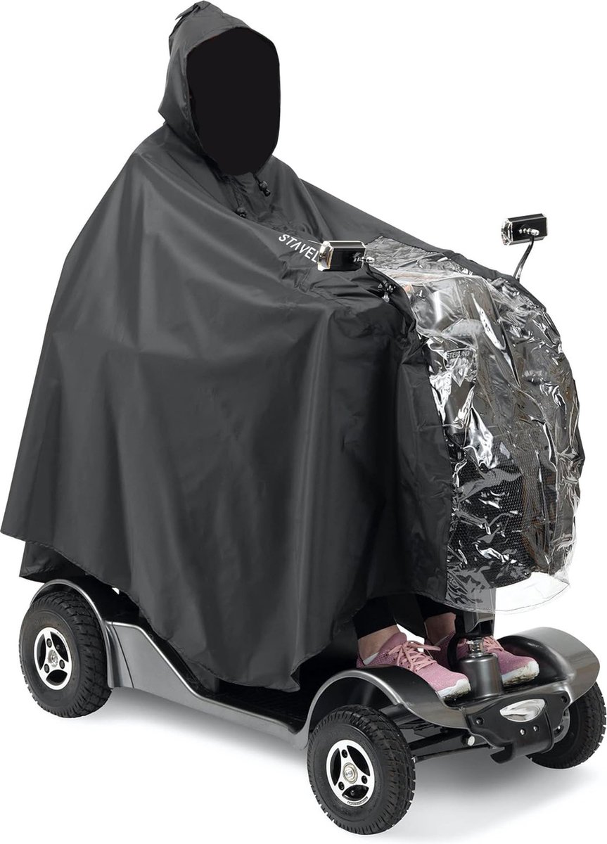 Goedkoopste Poncho Deluxe voor scootmobiel - Scootmobiel Poncho - Regenponcho - poncho scootmobiel - Lichtgewicht - met venster - Universele - 161 141cm