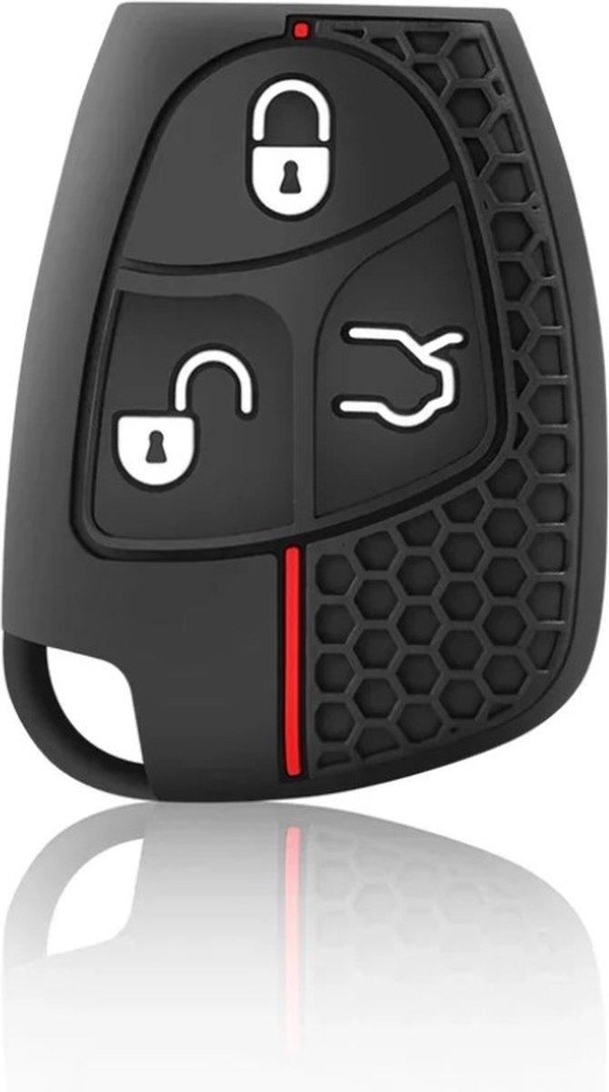 Siliconen Remote Cover Key Case key cover Zwart/Rood voor Mercedes-Benz B C E ML S CLK 2/3 Sport Rood/Zwart bescherming sleutel