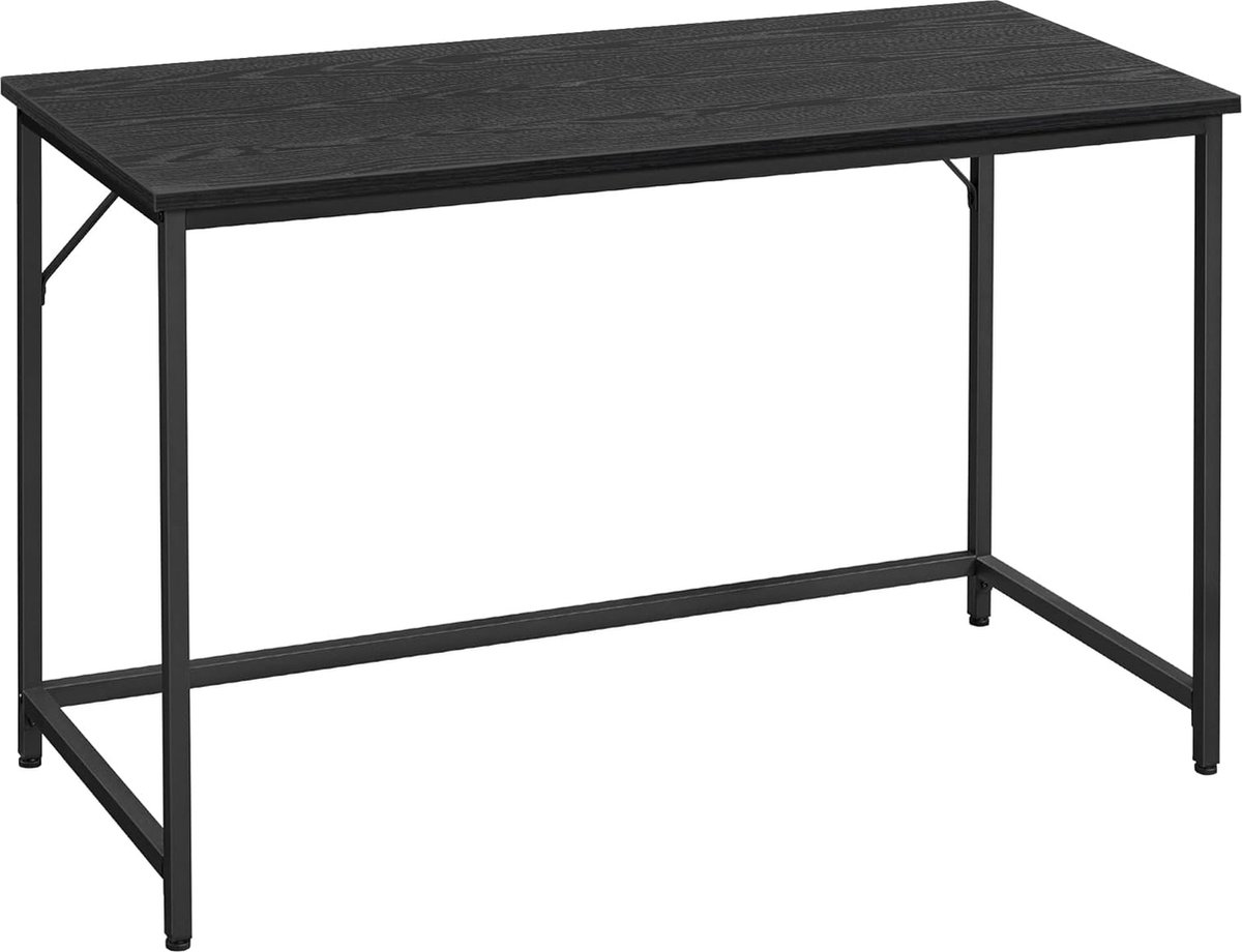 Hoppa! computerbureau bureau bureau studeerkamer 60 x 120 x 76 cm industrieel design metalen frame zwart Black