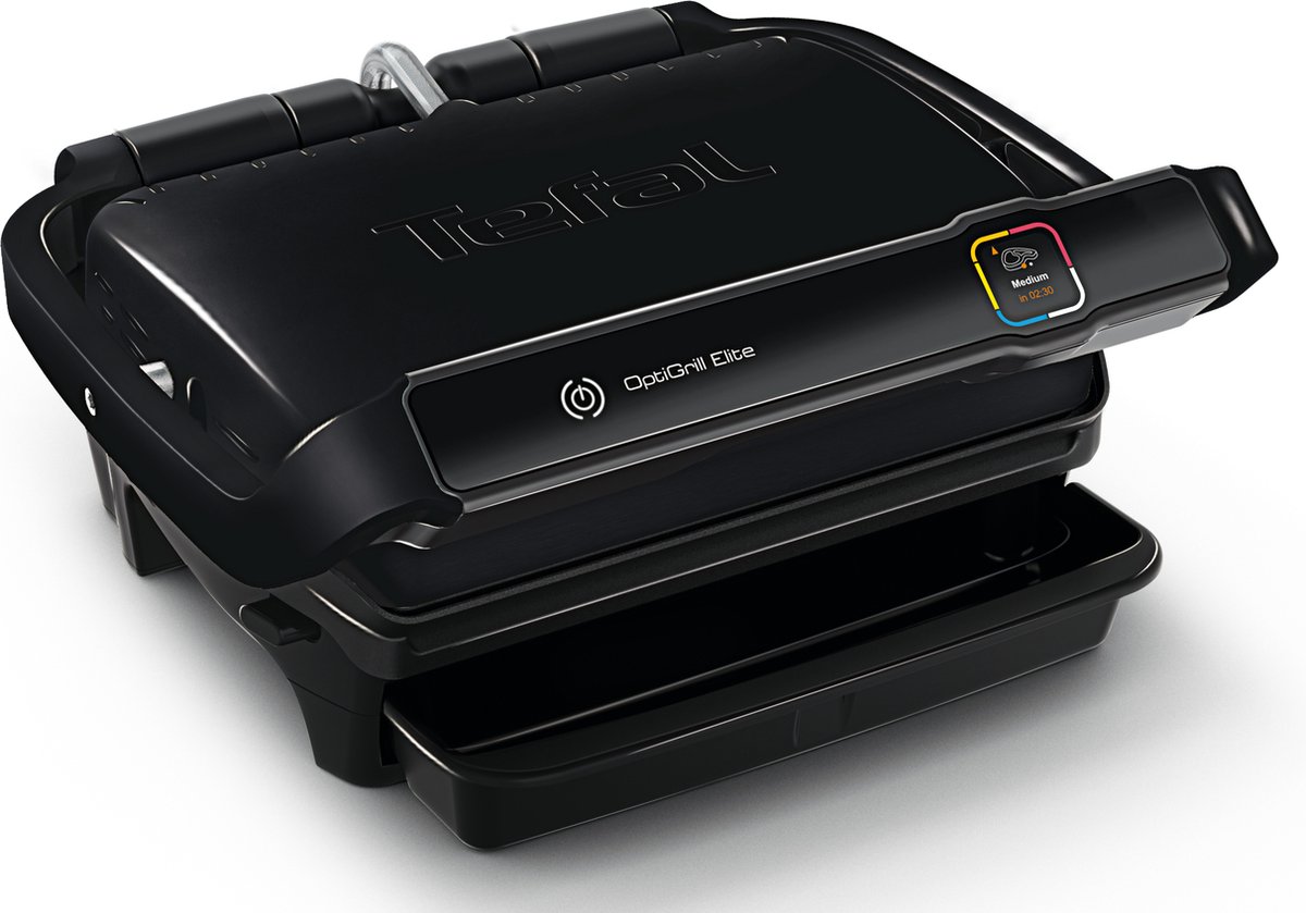 Bol.com Tefal OptiGrill Elite GC7508 - Intelligente Contactgrill - 12 Automatische Programma's voor vlees, vis, groenten etc. - ... aanbieding
