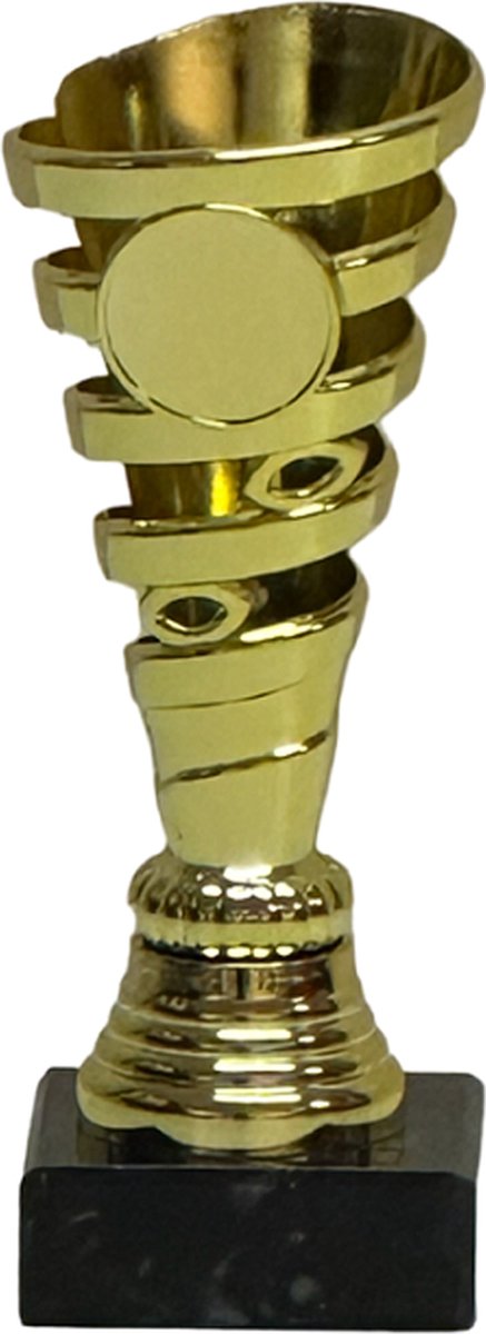Trofee/beker-goud-kuststof-15 cm x 5 cm