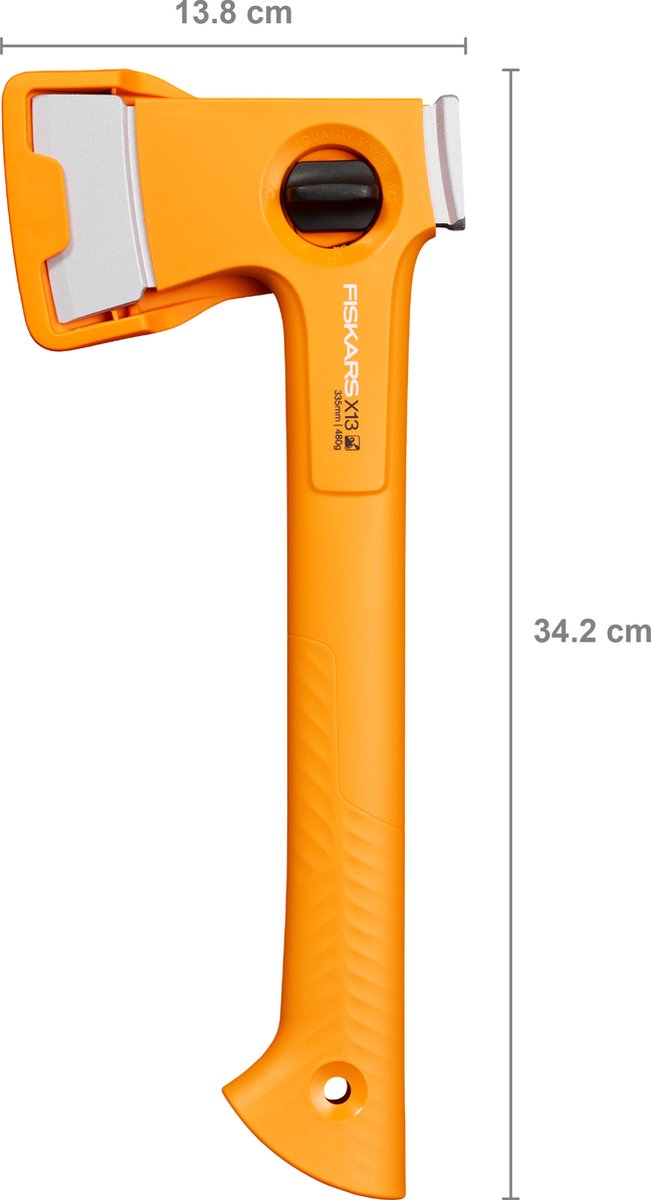 Fiskars Handbijl - 13 Inch Campingbijl - Ultralichte X-series X13 - Veilige niet-afneembare Bijlkop - 25 Jaar Garantie van Fiskars — afbeelding 4