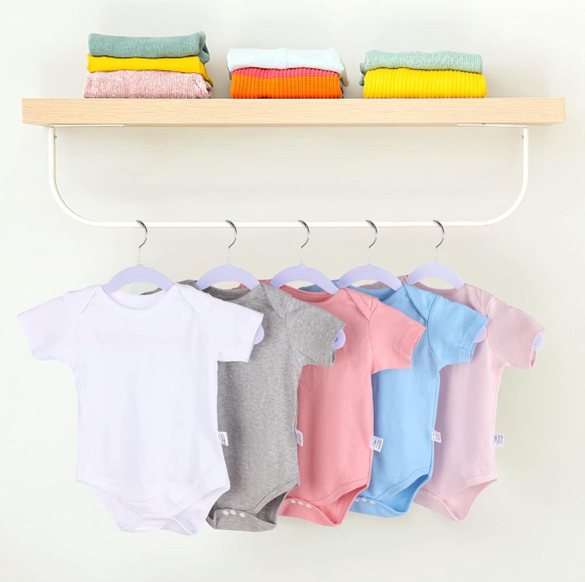 Fluwelen kledinghangers - set van 50 - antislip - met roségouden