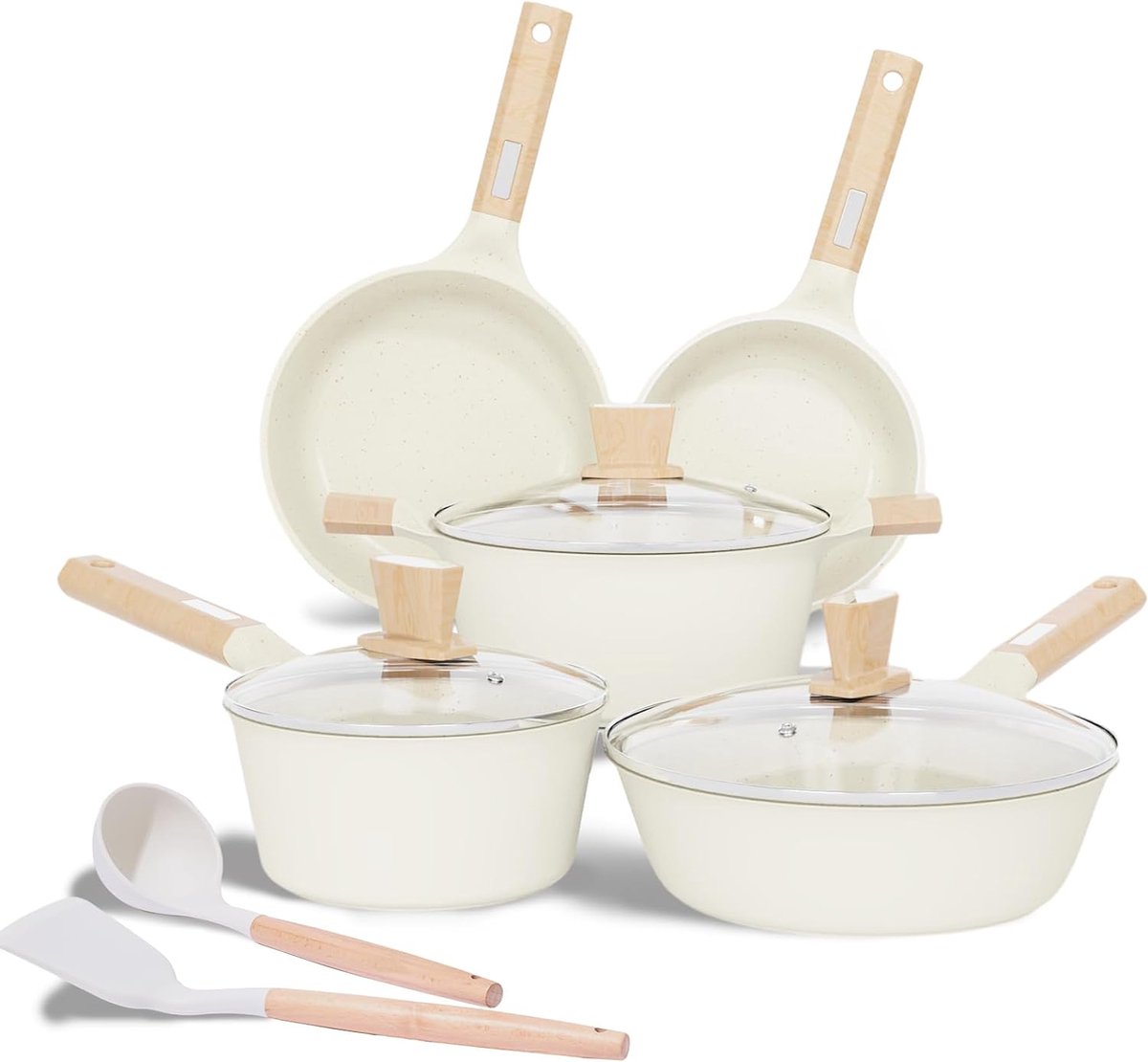 Pannenset - Kookpan met Deksel - Saucepan - Braadpan - Wokpan