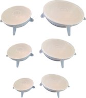 Glazen deksels van siliconen, stofdicht, herbruikbaar, 10 cm, 8 stuks Glazen deksels van siliconen, stofdicht, herbruikbaar, 10 cm, 8 stuks
