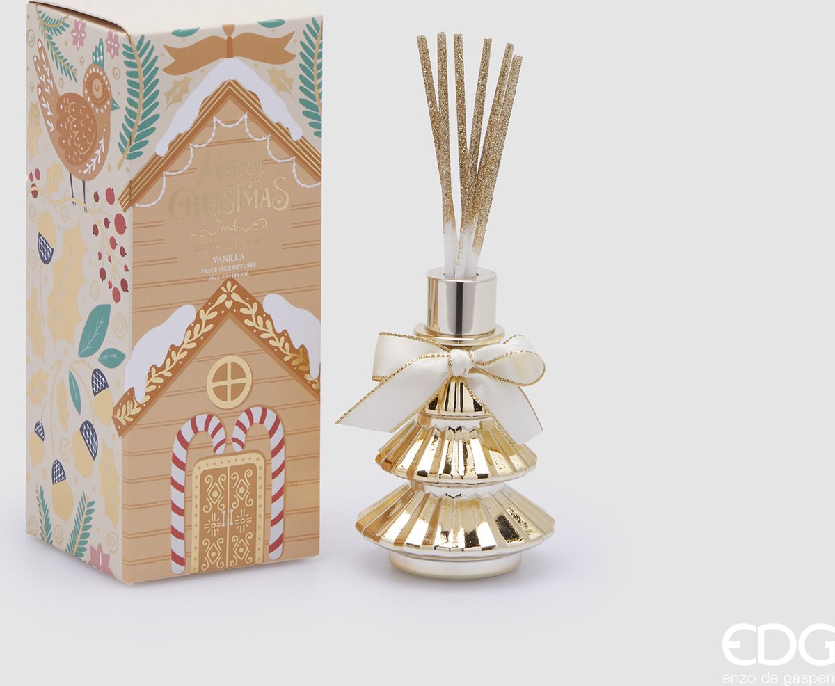 Enzo De Gasperi Vrolijke kerstboom flesparfumeur Vanille 60ml H10,5cm
