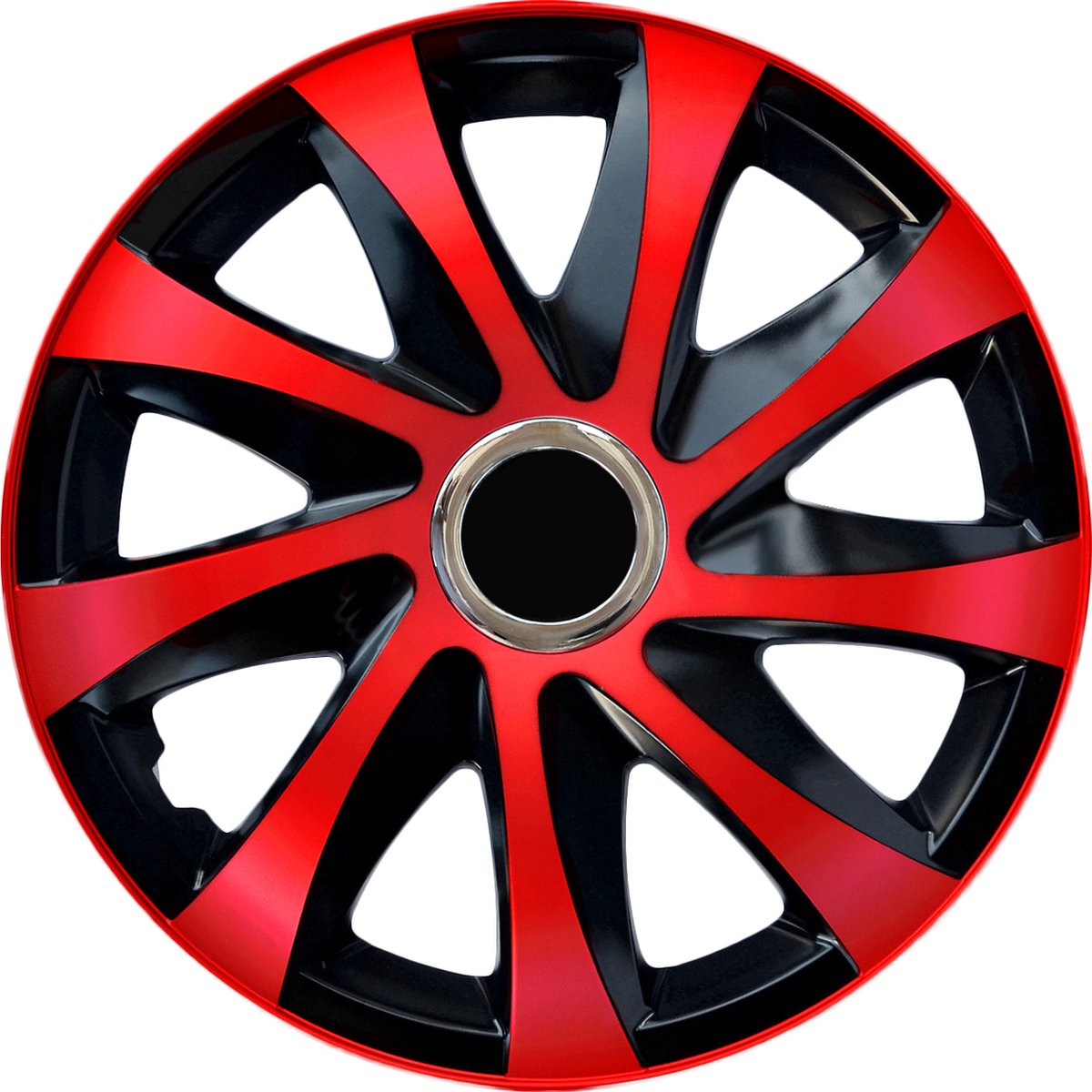 NRM DRIFT Extra- wieldoppen 15" - Set van 4 stuks - Rood / Zwart