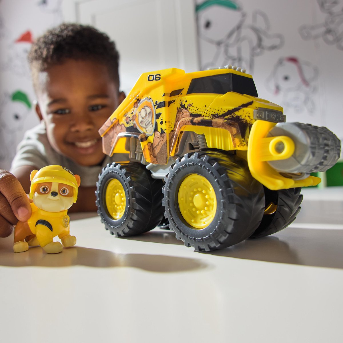 PAW Patrol Reddingswagens - Bulldozer met Rubble speelfiguur - Speelgoedauto — afbeelding 7