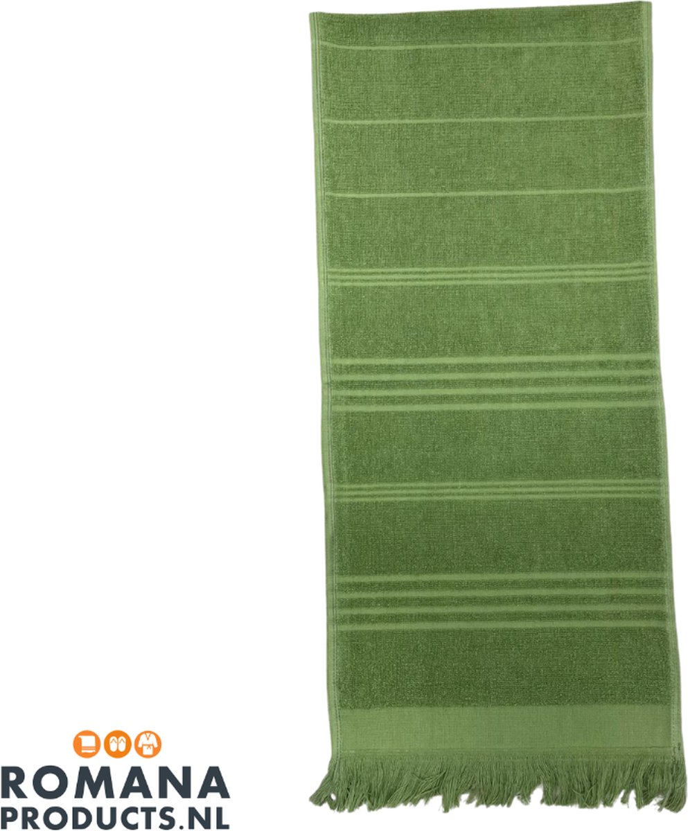 Romana Products Lepeldoek/shawl - Doek voor sauna - Terry Groen 30x130 cm