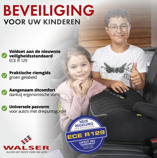 Kinderzitje Andy, Premium zitverhoger auto ECE R 129 gekeurd, kinderzitje grijs van LIONELO — afbeelding 3