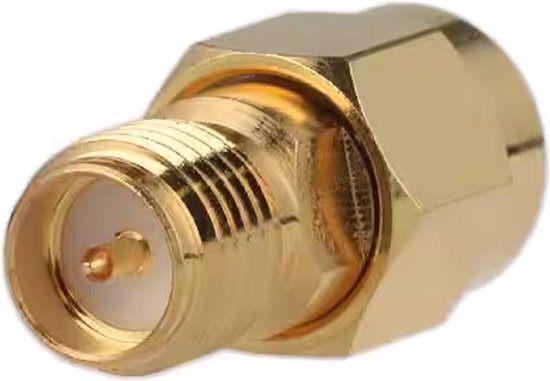 Huxuan® SMA (v) vers SMA (m) - Plaqué or - 50 Ohm - 1 pièce