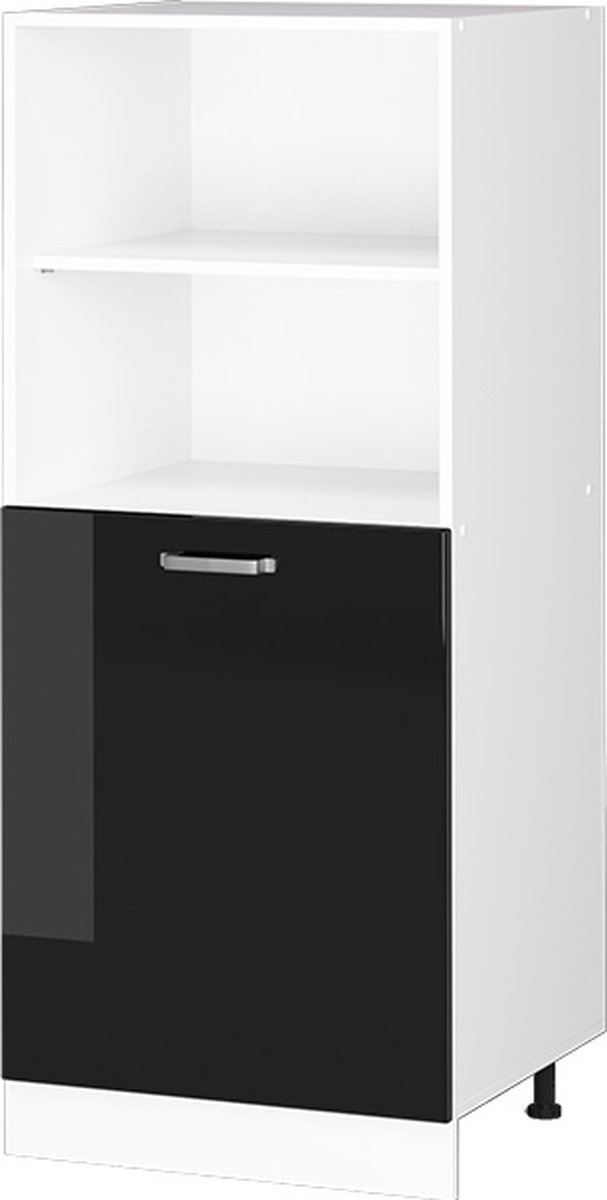 Vicco R-Line Universele voorraadkast – 60 cm met open vakken en deur Zwart hoogglans
