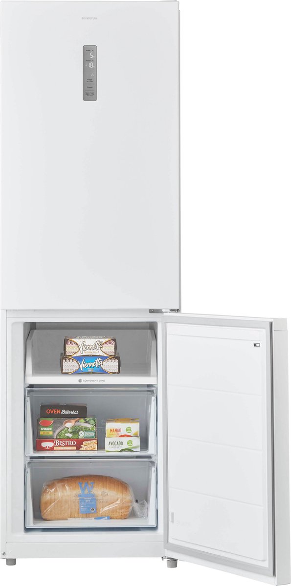 Inventum KV1850W No Frost energiezuinige koel-vriescombinatie - 185 cm hoog - 338 liter - Zeer stil: 35 dB - Superkoelen - Supervriezen - Energielabel C - Vrijstaand - Wit — afbeelding 6