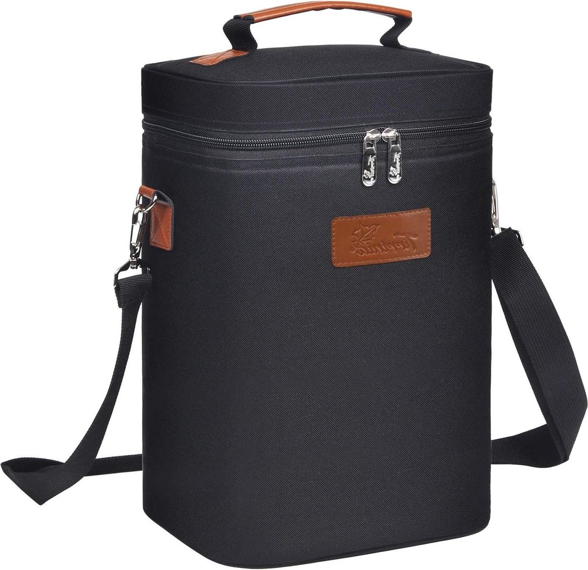 GIEEU Sac à Bouteilles, 2 sacs cadeaux de vin, sac réutilisable pour 6 bouteilles de vin, sac cadeau pour vin, poignée pour la fête, le pique-nique et le camping (31 X 25
