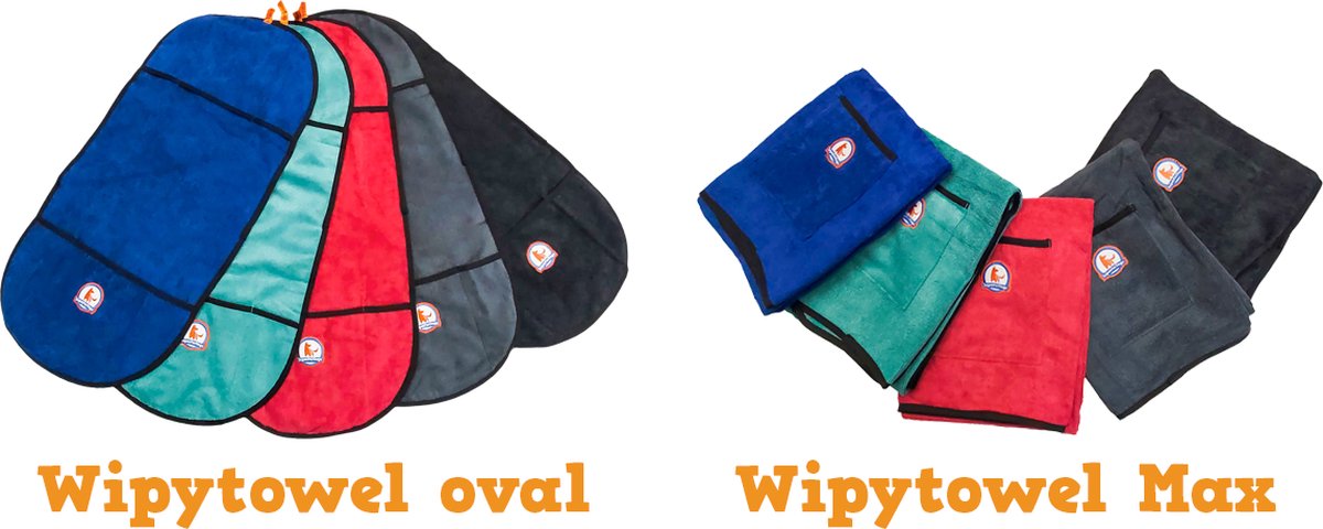 Wipy towel - 75x35 cm - Framboos Rood - Droog handdoek - honden - Superfurdogs - Microvezel