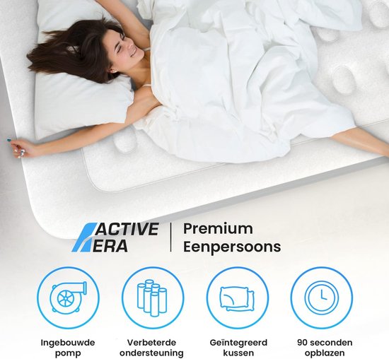 Luxe 1 Persoons Luchtbed Extra Hoog 53 cm, met Ingebouwde Elektrische Pomp en Geïntegeerd Kussen - Single Airbed Matras - Logeerbed, Kamperen, Verhuizen, Reizen, 187cm x 99cm x 46cm van Luxe. — afbeelding 5