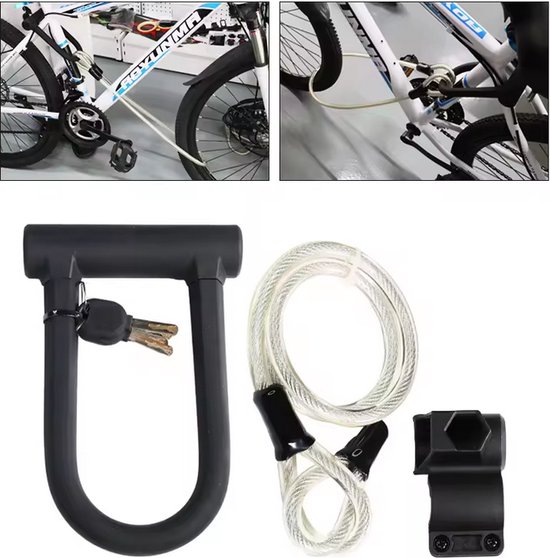 Fietsslot Combinatieslot - Resetbaar U-slot voor Fiets, Motorfiets en Poort - Sterke Fietsslot Combinatieslot - Resetbaar U-slot voor Fiets, Motorfiets en Poort - Sterke