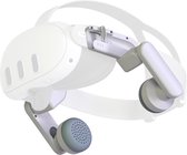 JustValue Hoofdtelefoon geschikt voor Meta Quest 3 - Oortjes - Koptelefoon - VR-bril - Geschikt voor Oculus Quest 3 - Bevestigbaar op de Elite Strap