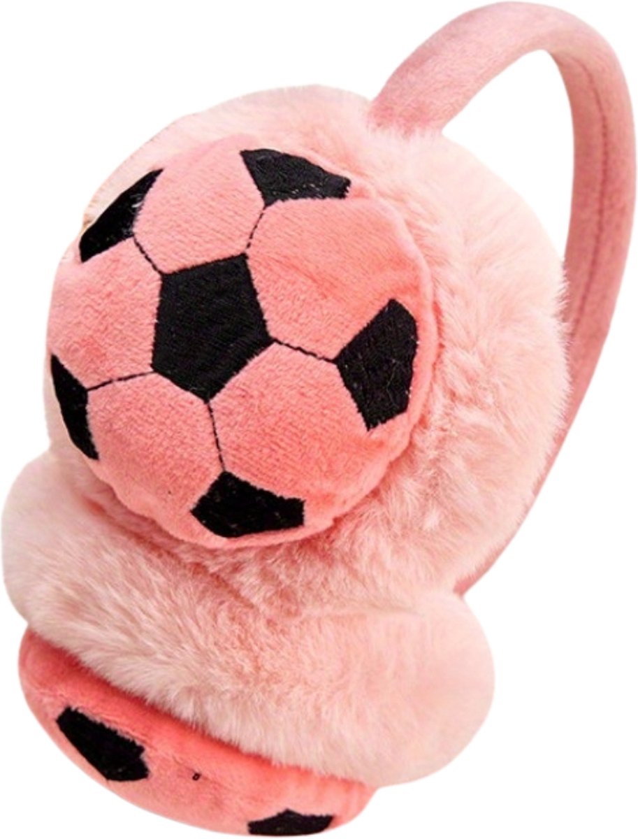 Nivard Voetbal Oorverwarmers - Winter Earmuffs - Oorwarmers - Ear Warmers - Dames & Heren - Volwassenen - Roze