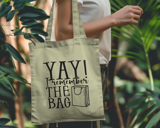 Sac fourre-tout YAY, je me suis souvenu du sac - Sacs fourre- Funny - sac à bandoulière - Tassen drôles - Fashion sarcastique - Citations - Smile - Souriant - Élégant