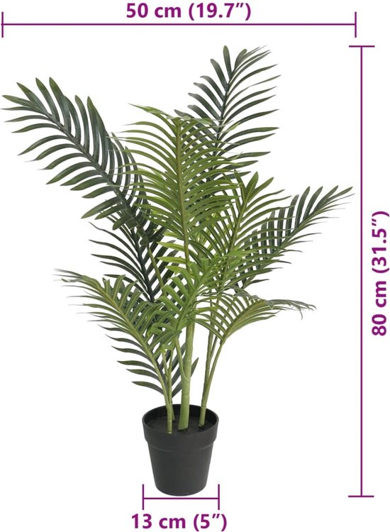 Palmier artificiel 80 cm polypropylène vert